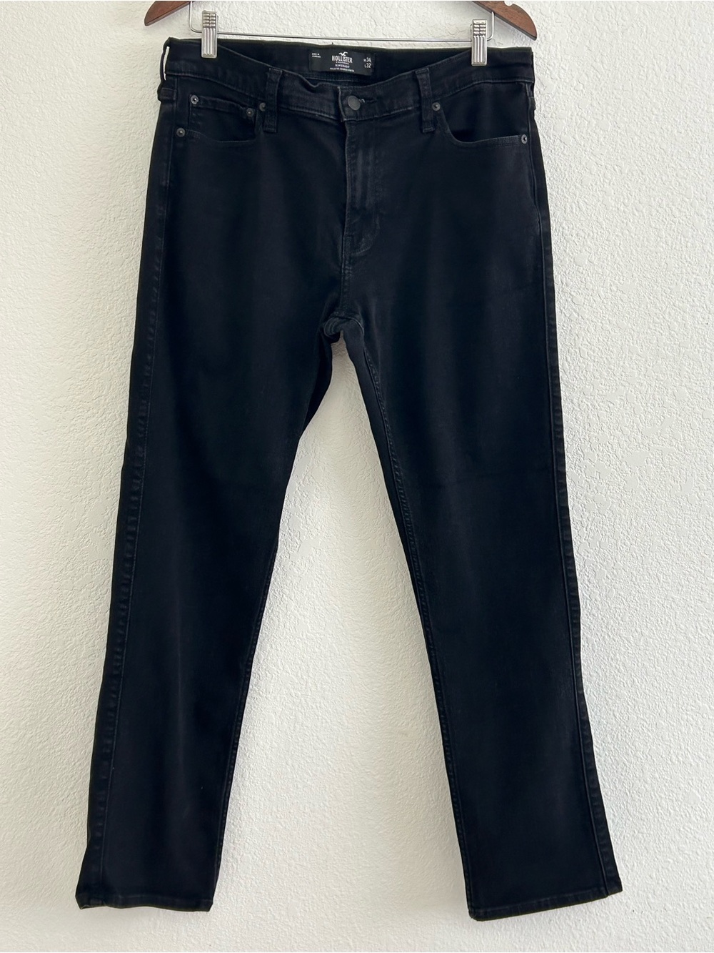 Hollister black slim straight jeans ADVANCE STRETCH 34x32